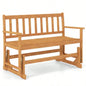 2 - Person Wooden Outdoor Rocking Chair Patio Swing Rocking Loveseat