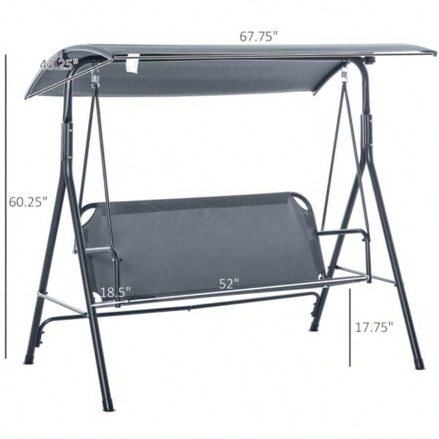 3 - Patio Swing Chair - Gray