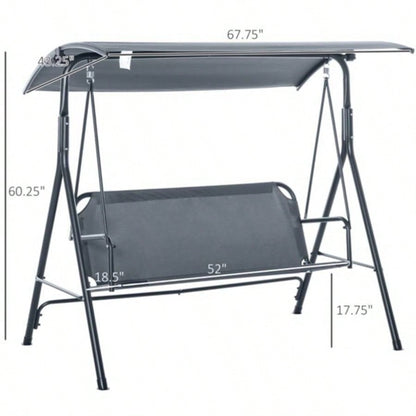 3 - Patio Swing Chair - Gray