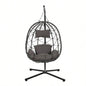 Chair with Stand Indoor Outdoor Swing Chair Patio Wicker Hanging Chair Hanging Basket Chair with Stand Bedroom Living Room Balcony