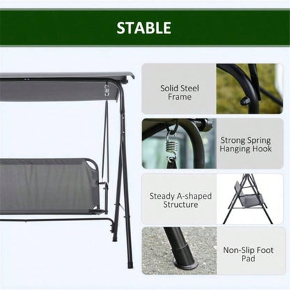 3 - Patio Swing Chair - Gray