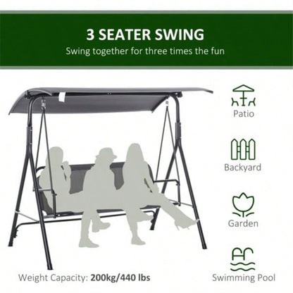 3 - Patio Swing Chair - Gray