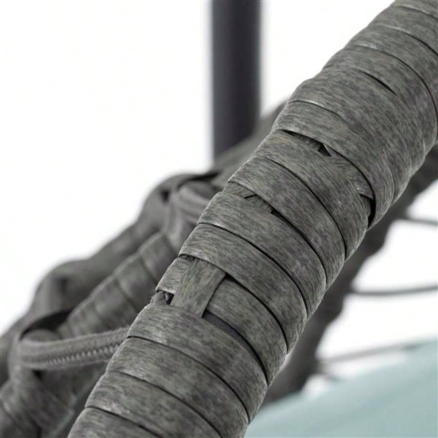 Chair with Stand Indoor Outdoor Swing Chair Patio Wicker Hanging Chair Hanging Basket Chair with Stand Bedroom Living Room Balcony