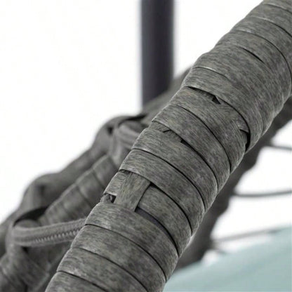 Chair with Stand Indoor Outdoor Swing Chair Patio Wicker Hanging Chair Hanging Basket Chair with Stand Bedroom Living Room Balcony
