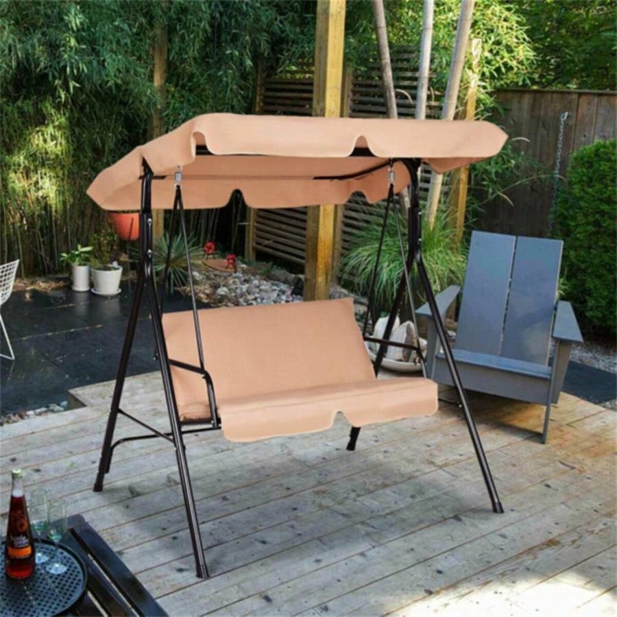 2 - Patio Swing Chair with awning