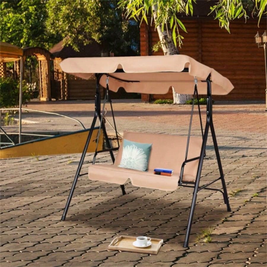 2 - Patio Swing Chair with awning