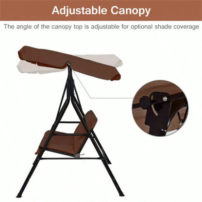 2 - Patio Swing Chair with awning