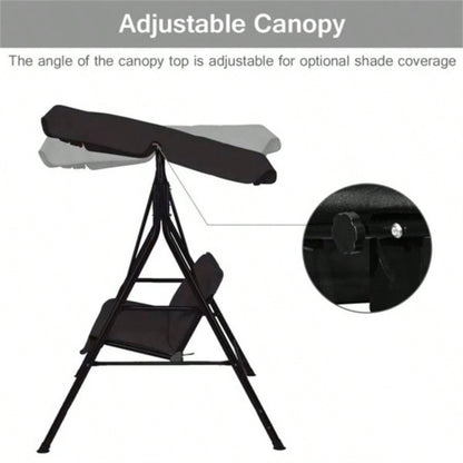 2 - Patio Swing Chair with awning