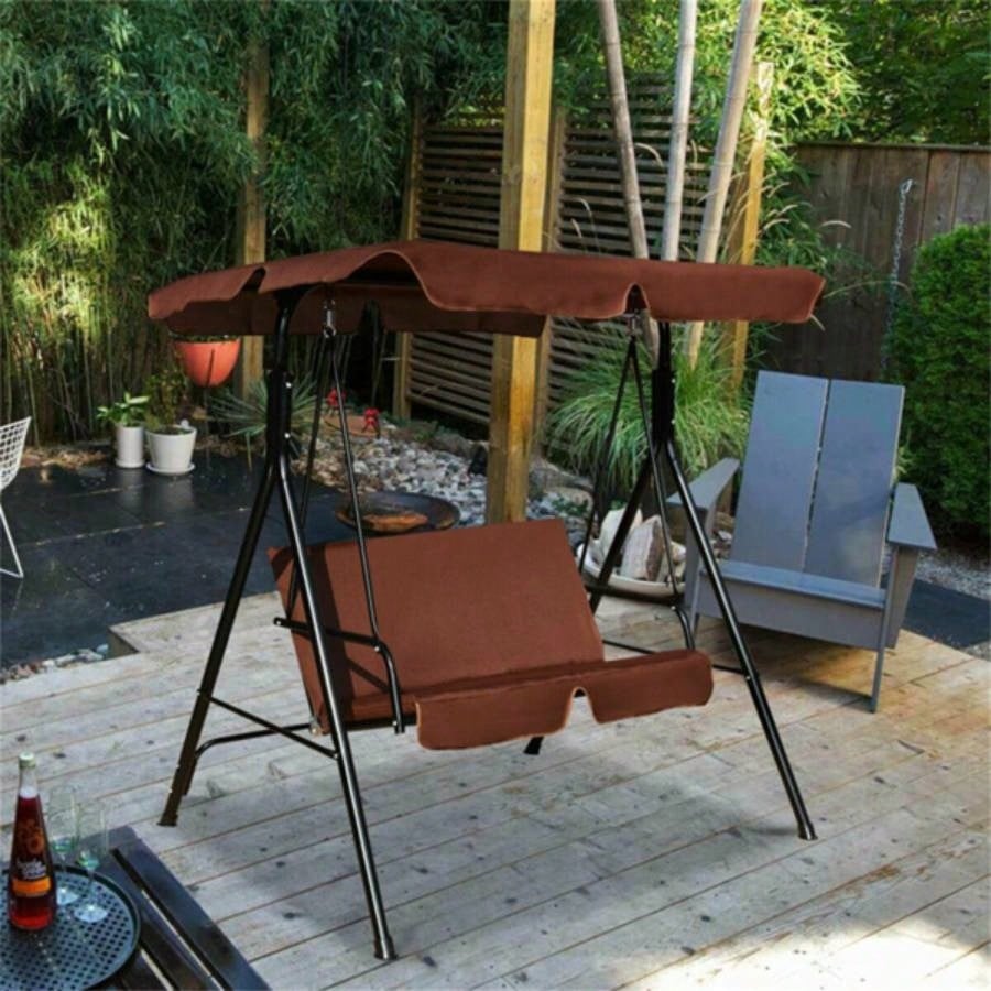 2 - Patio Swing Chair with awning