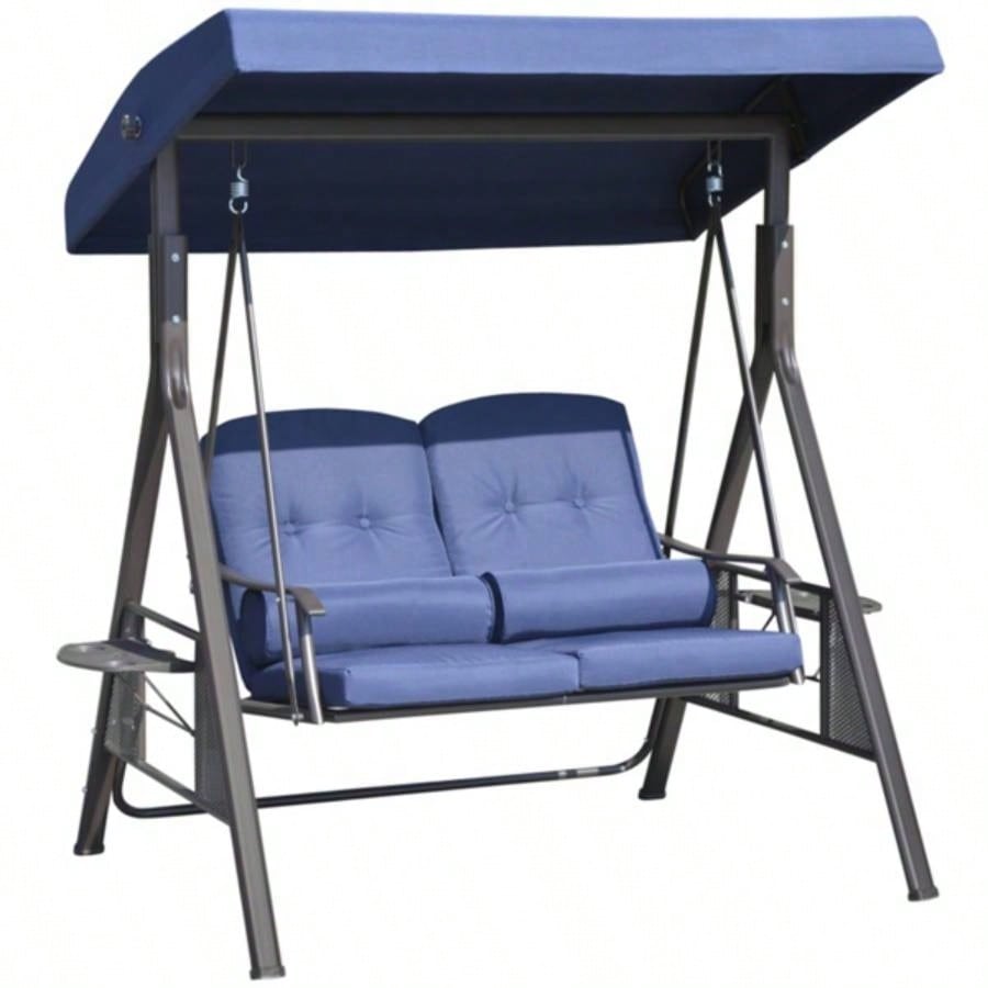 2 seats Outdoor Patio Swing Chair Prohibited by