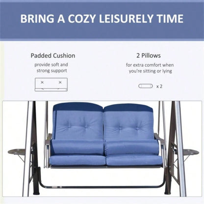 2 seats Outdoor Patio Swing Chair Prohibited by