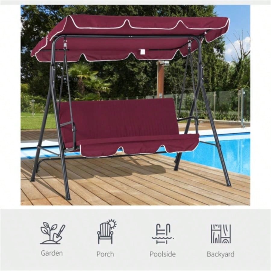 Outdoor Patio Swing Chair - Red Prohibited by