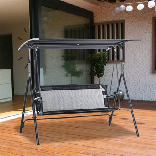 2 - Outdoor Patio Swing Chair - Black Prohibited by