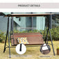 2 - Outdoor Patio Swing Chair - Brown Prohibited by