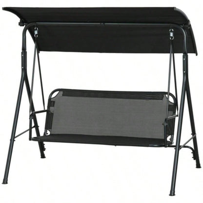 3 - Outdoor Patio Swing Chair - Black Prohibited by