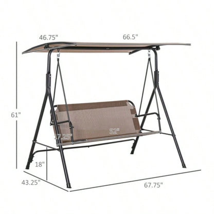 2 - Outdoor Patio Swing Chair - Brown Prohibited by