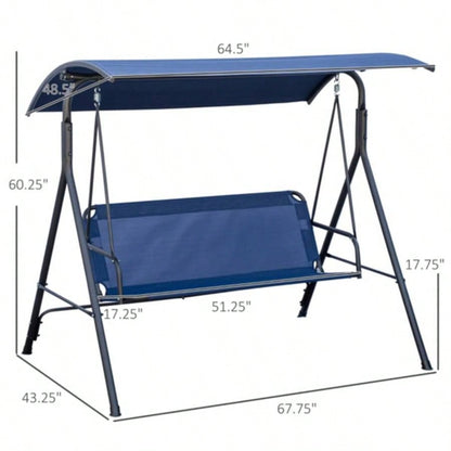 3 - Outdoor Patio Swing Chair - Dark Blue Prohibited by
