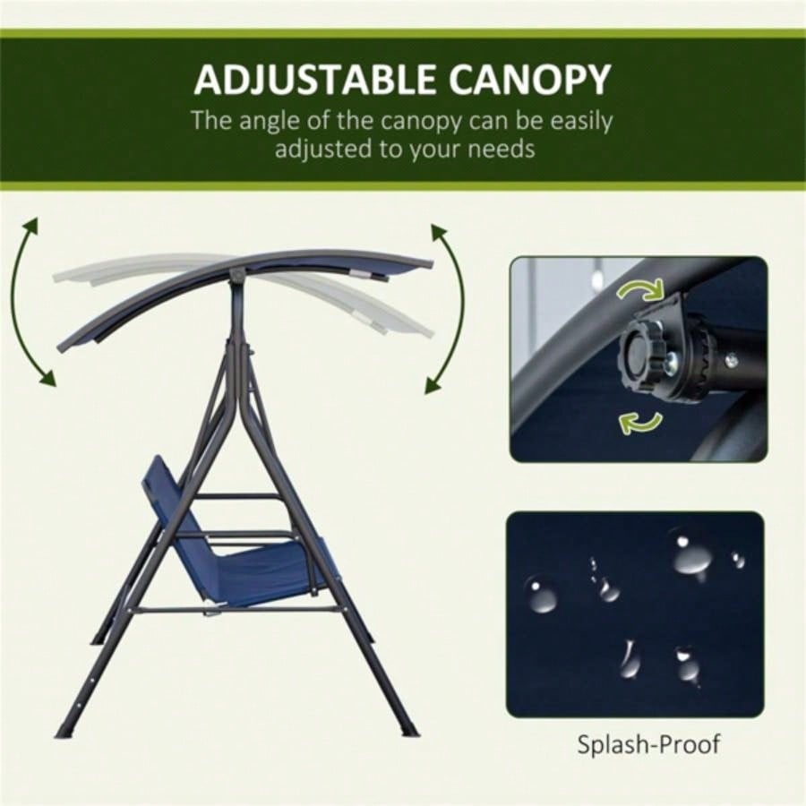 3 - Outdoor Patio Swing Chair - Dark Blue Prohibited by