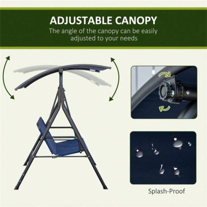3 - Outdoor Patio Swing Chair - Dark Blue Prohibited by