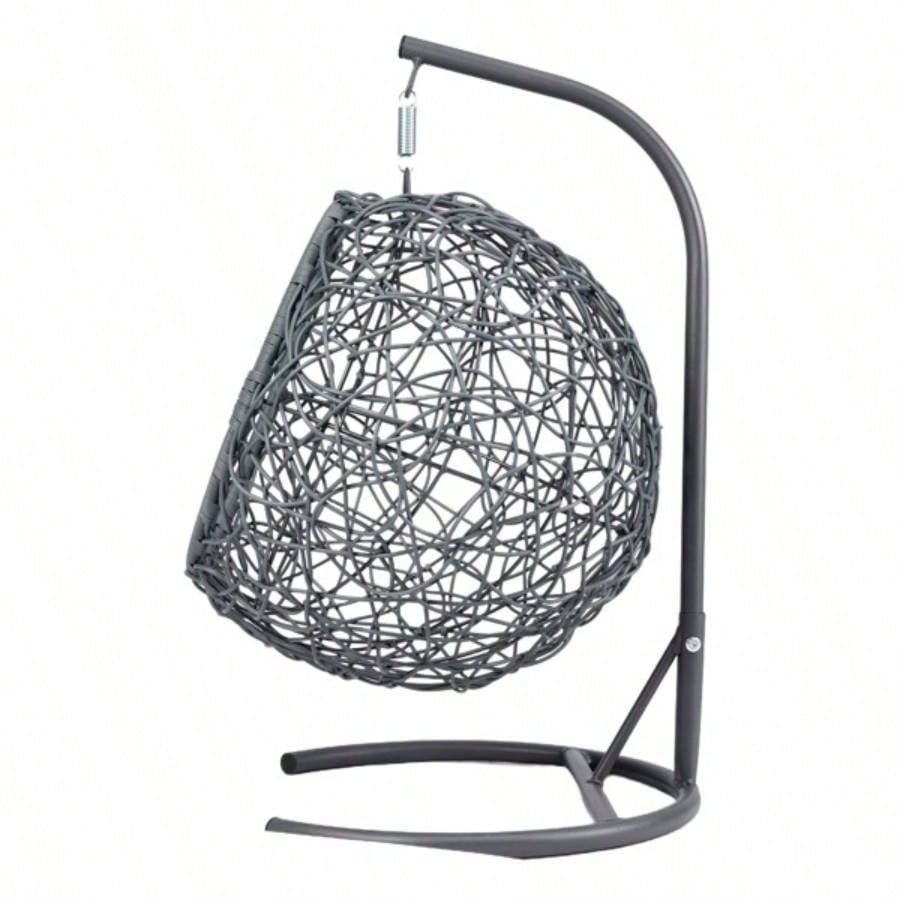 Swing Bed with Stand Cushion, Chair with Rattan Wicker Appearance, Indoor Hanging Swinging Bed Cats, Small Dogs, and Small Animals, Green