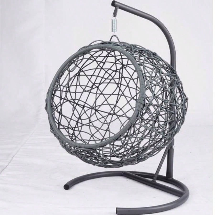 Swing Bed with Stand Cushion, Chair with Rattan Wicker Appearance, Indoor Hanging Swinging Bed Cats, Small Dogs, and Small Animals, Green