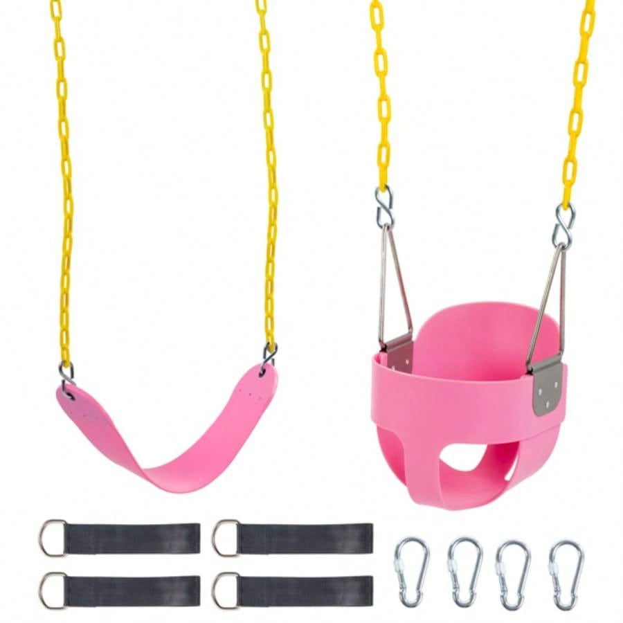 EVA+ Iron Swing+ Hanging basket swing combination Pink Swing