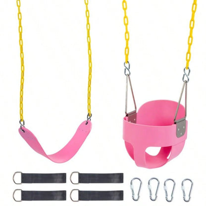 EVA+ Iron Swing+ Hanging basket swing combination Pink Swing