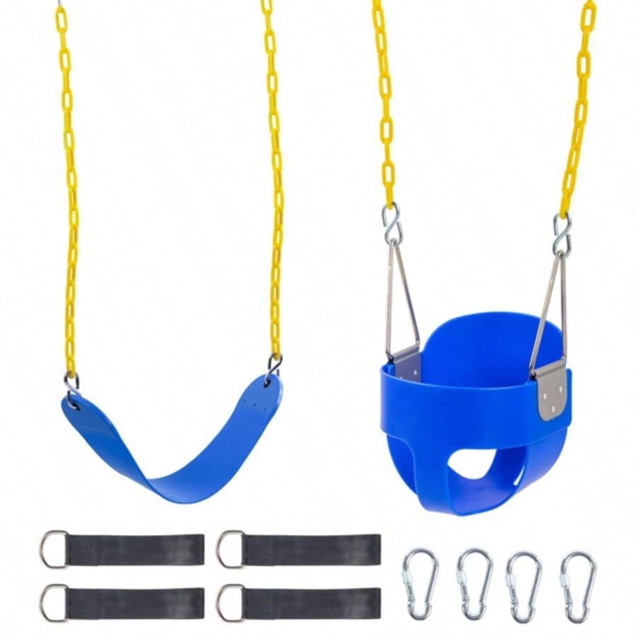 EVA+ Iron Swing+ Hanging basket swing combination Blue Swing