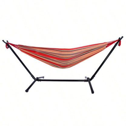Portable Outdoor Polyester Hammock Set Red