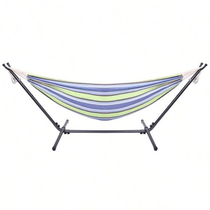 Portable Outdoor Polyester Hammock Set Green