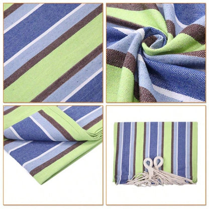 Portable Outdoor Polyester Hammock Set Green