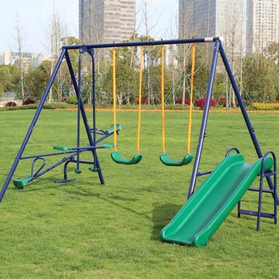 Metal Swing Set/ Slide
