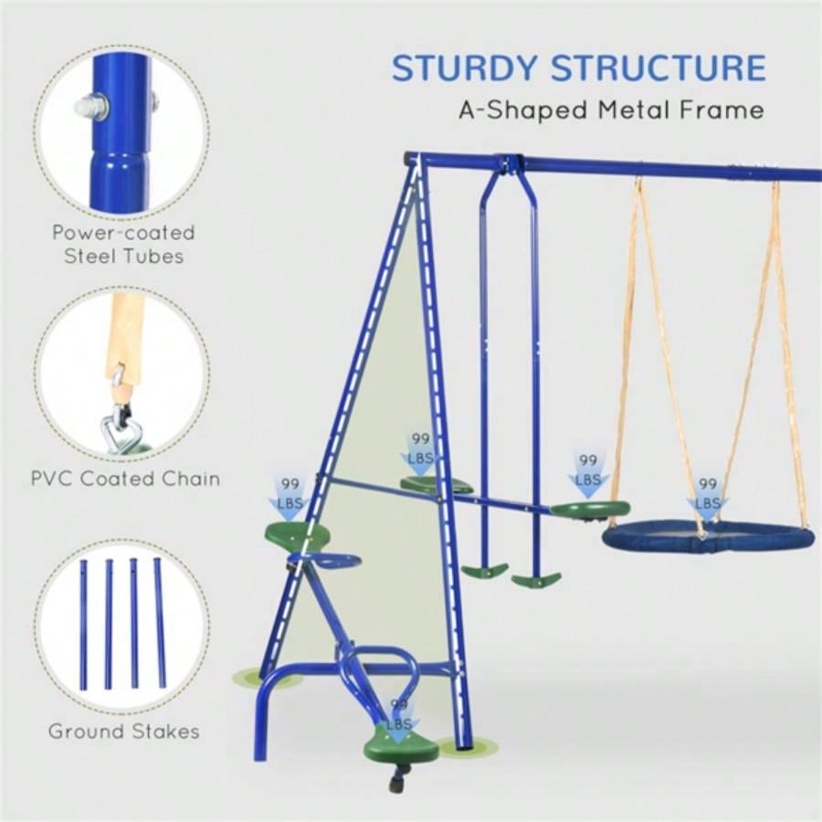 Kids Swing and Slide Set