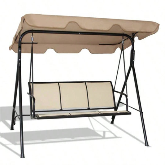 3 - person garden swing Brown