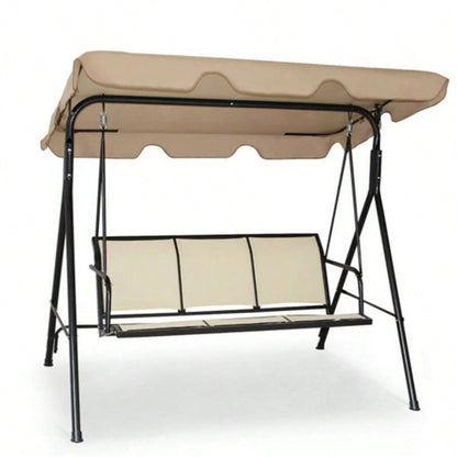 3 - person garden swing Brown