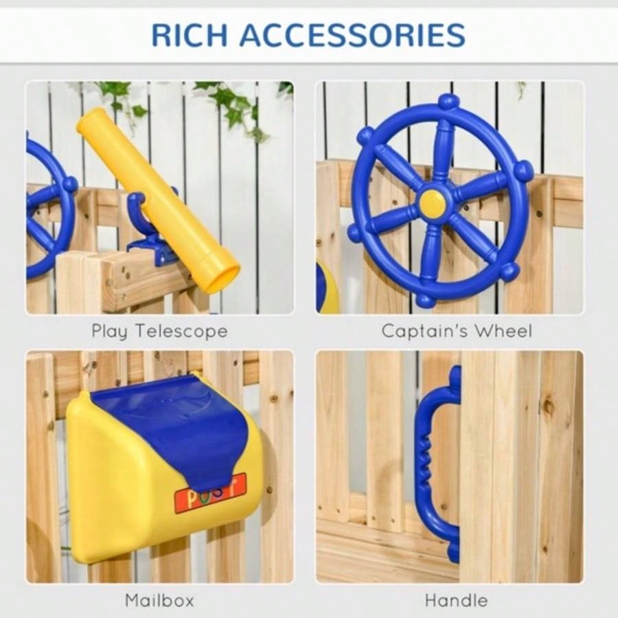 Wooden Swing Set Toddler Slide
