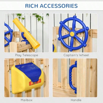 Wooden Swing Set Toddler Slide