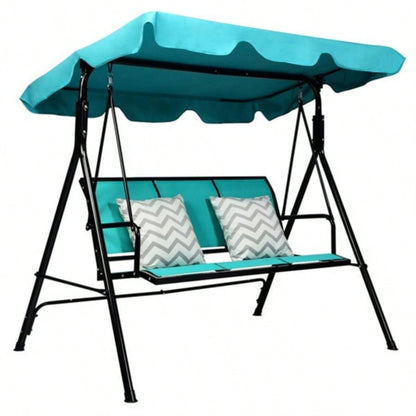 3 - person garden swing Blue