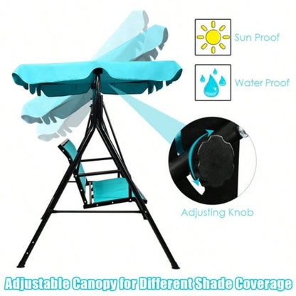 3 - person garden swing Blue