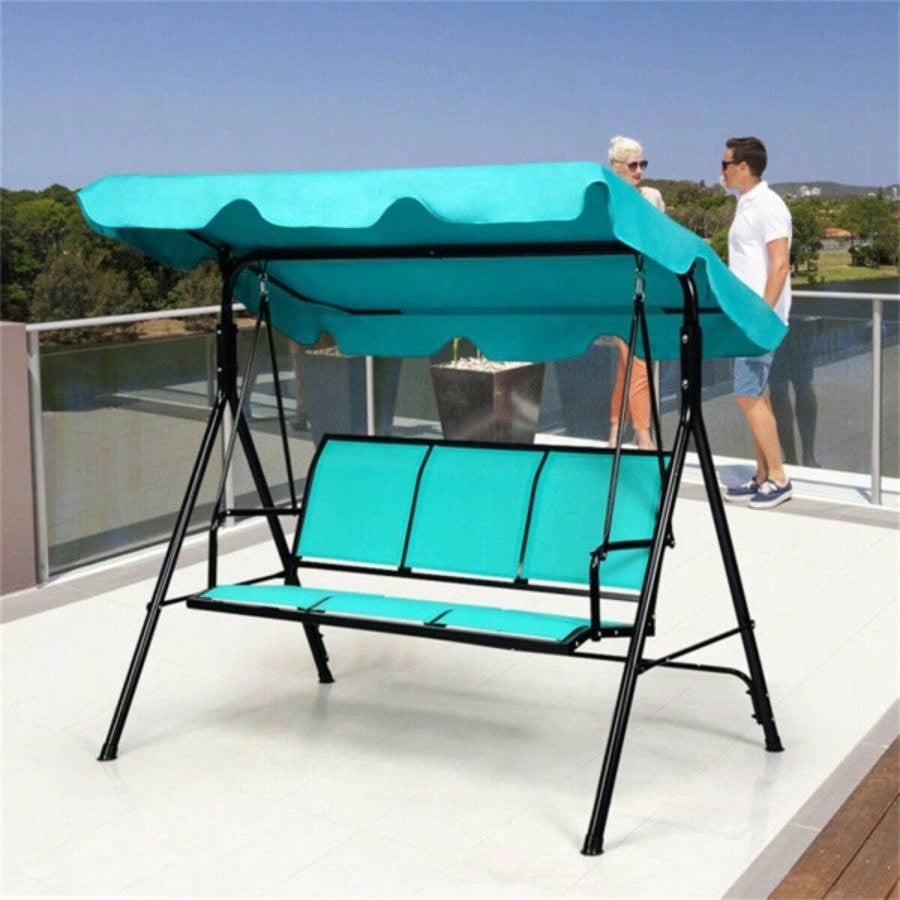 3 - person garden swing Blue