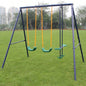 Metal Swing Set Outdoor with Glider Kids, Toddlers, Children