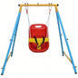 Toddler Indoor/Outdoor Metal Swing Set with Safety Belt Backyard