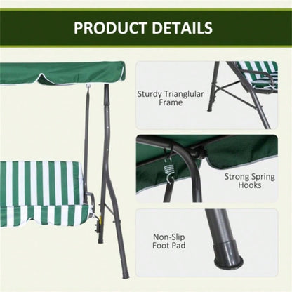 3 - Outdoor Porch Swing - Green Prohibited by