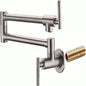 Pot Filler Faucet Wall Mount, Brushed Nickel and Dual Swing Joints DesignUnable ship on weekends, fedex