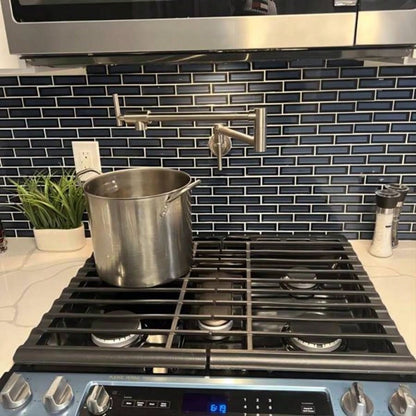 Pot Filler Faucet Wall Mount, Brushed Nickel and Dual Swing Joints DesignUnable ship on weekends, fedex
