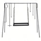 Grill Swing Campfire Grill Stand with Iron Grill Grate, Collapsible Campfire Cooking Rack with Hooks and Carry Bag, Portable Cookware Hanging Rack Outdoor Camping Bonfire Cookware Dutch Oven, Bl