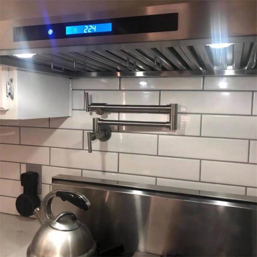 Pot Filler Faucet Wall Mount, Brushed Nickel and Dual Swing Joints DesignUnable ship on weekends, fedex