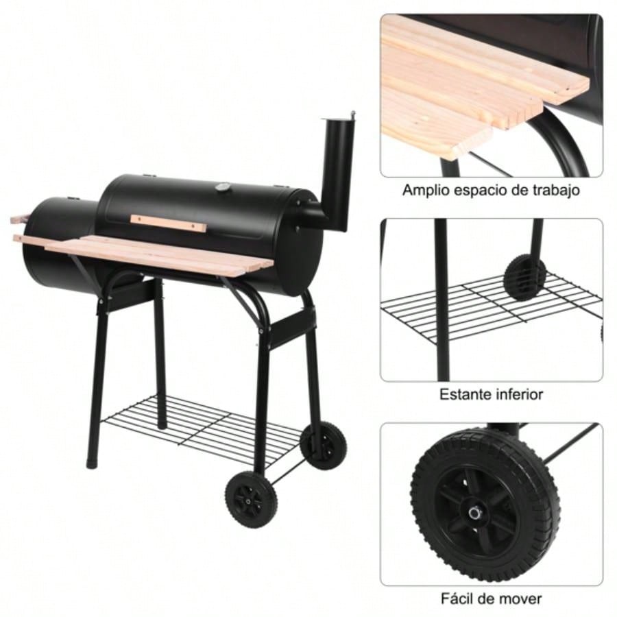 Zokop Oil Drum Charcoal Furnace High Temperature Spray Paint 500 - 600 Degrees Diameter 15cm Plastic Wheel