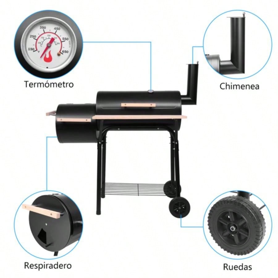 Zokop Oil Drum Charcoal Furnace High Temperature Spray Paint 500 - 600 Degrees Diameter 15cm Plastic Wheel