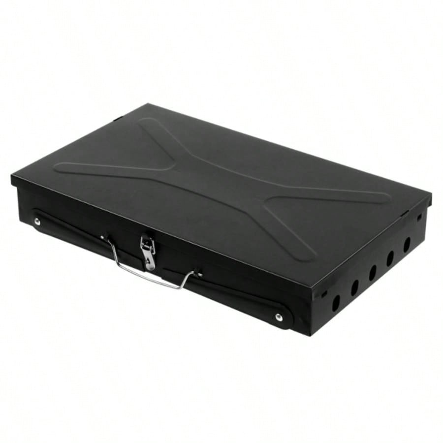 44*27*7cm Portable Square Charcoal Grill Black